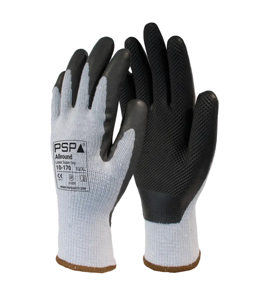 PSP 10-170 Allround Eco Latex Super Grip werkhandschoen met wafelstructuur in de coating