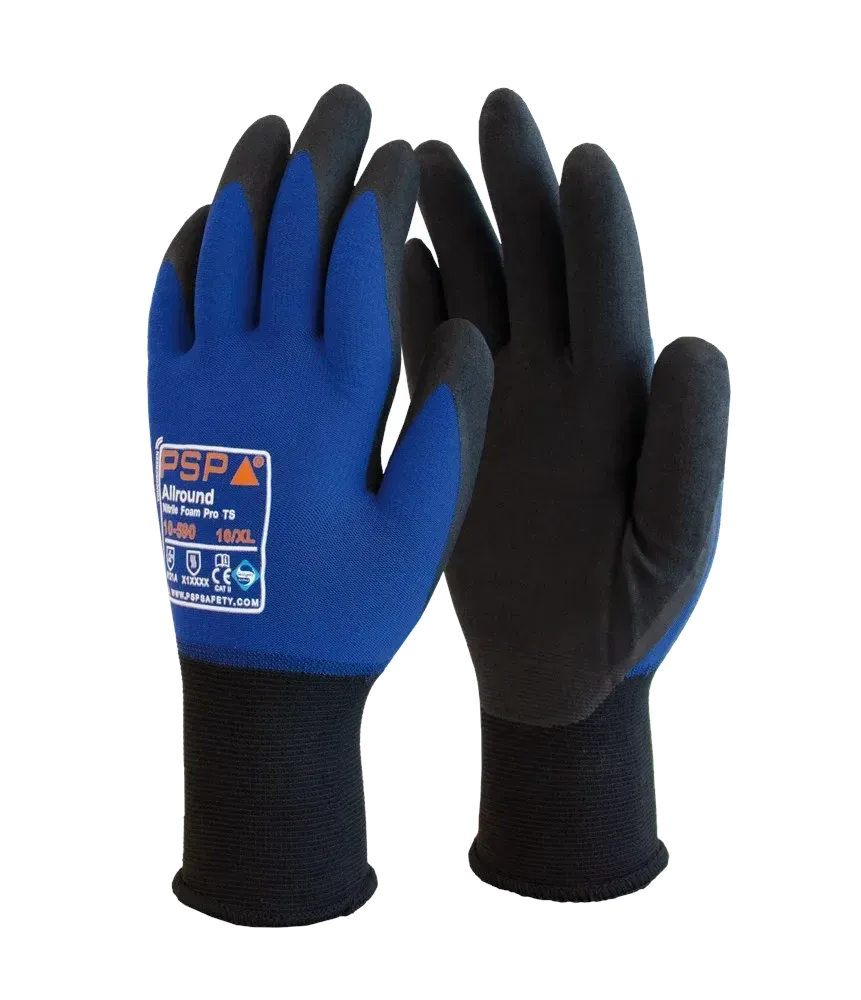 PSP 10-590 Allround Nitrile Foam Pro TS werkhandschoen in blauw en zwart