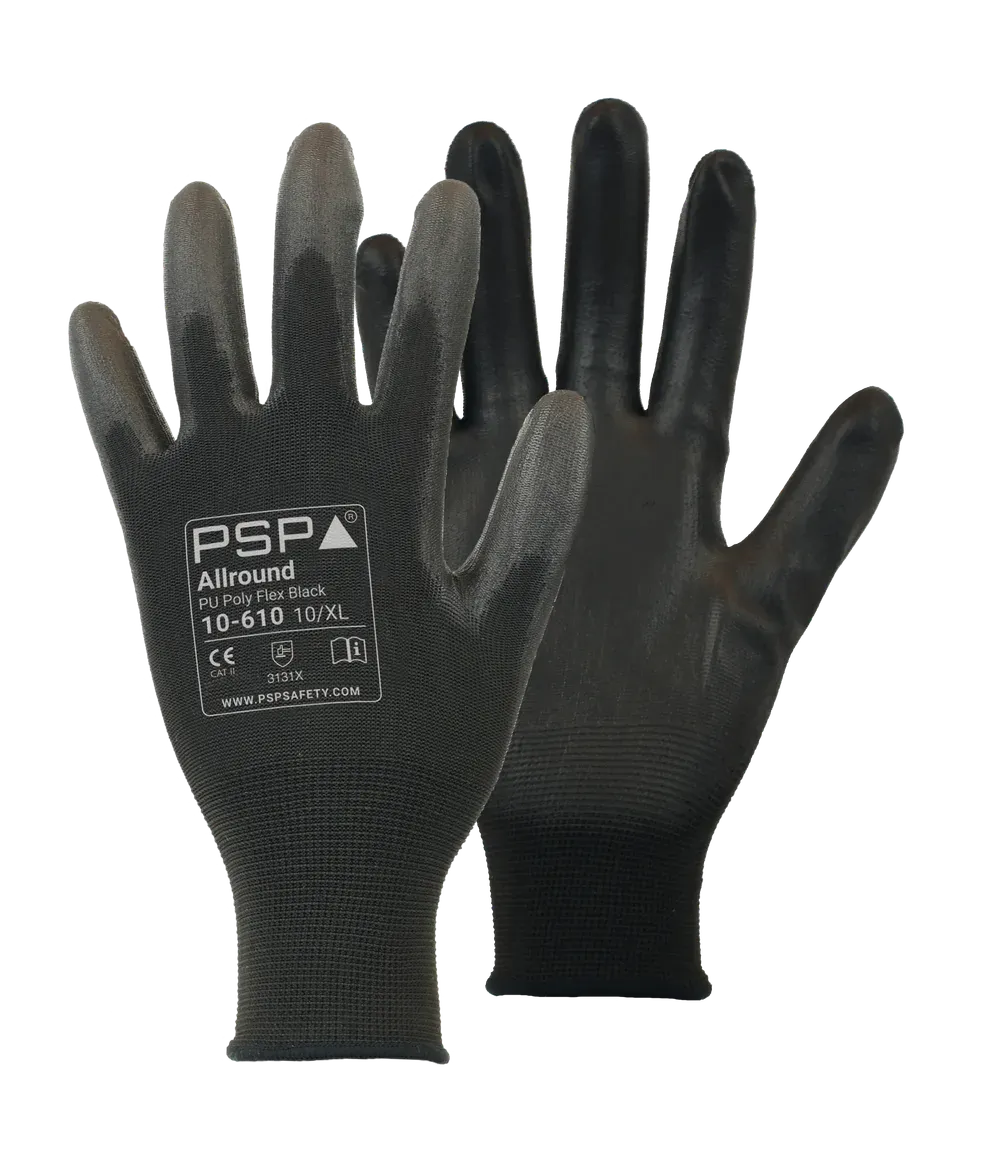 PSP 10-610 PU werkhandschoen in zwart