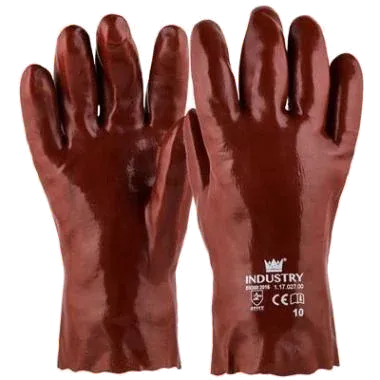 Handschoen PVC rood, 270 mm