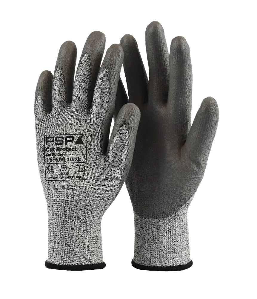 PSP 15-600 Cut D PU Grey snijbestendige werkhandschoen