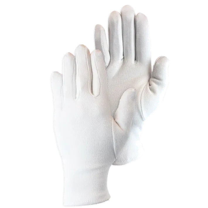 Interlock handschoen wit zware kwaliteit katoen