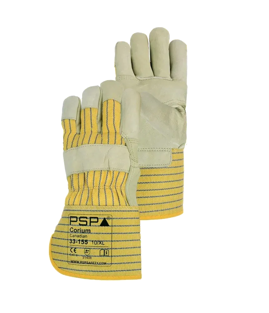 PSP 33-155 Corium Canadian Grain PP werkhandschoen in beige rundnerfleer