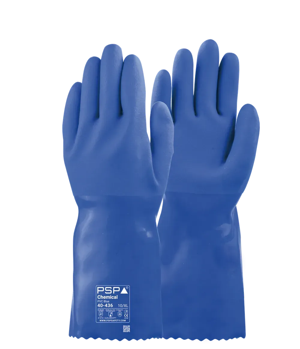 PSP 40-436 Chemical PVC Blue werkhandschoen van 36 cm