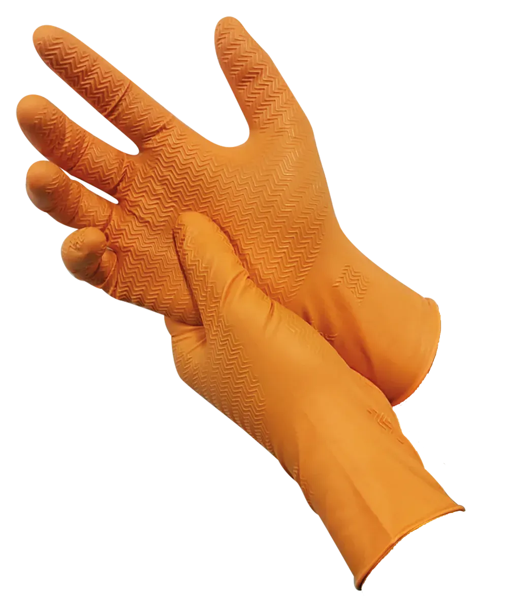 PSP 60-246 Single Use Nitrile Gripper wegwerphandschoen in oranje