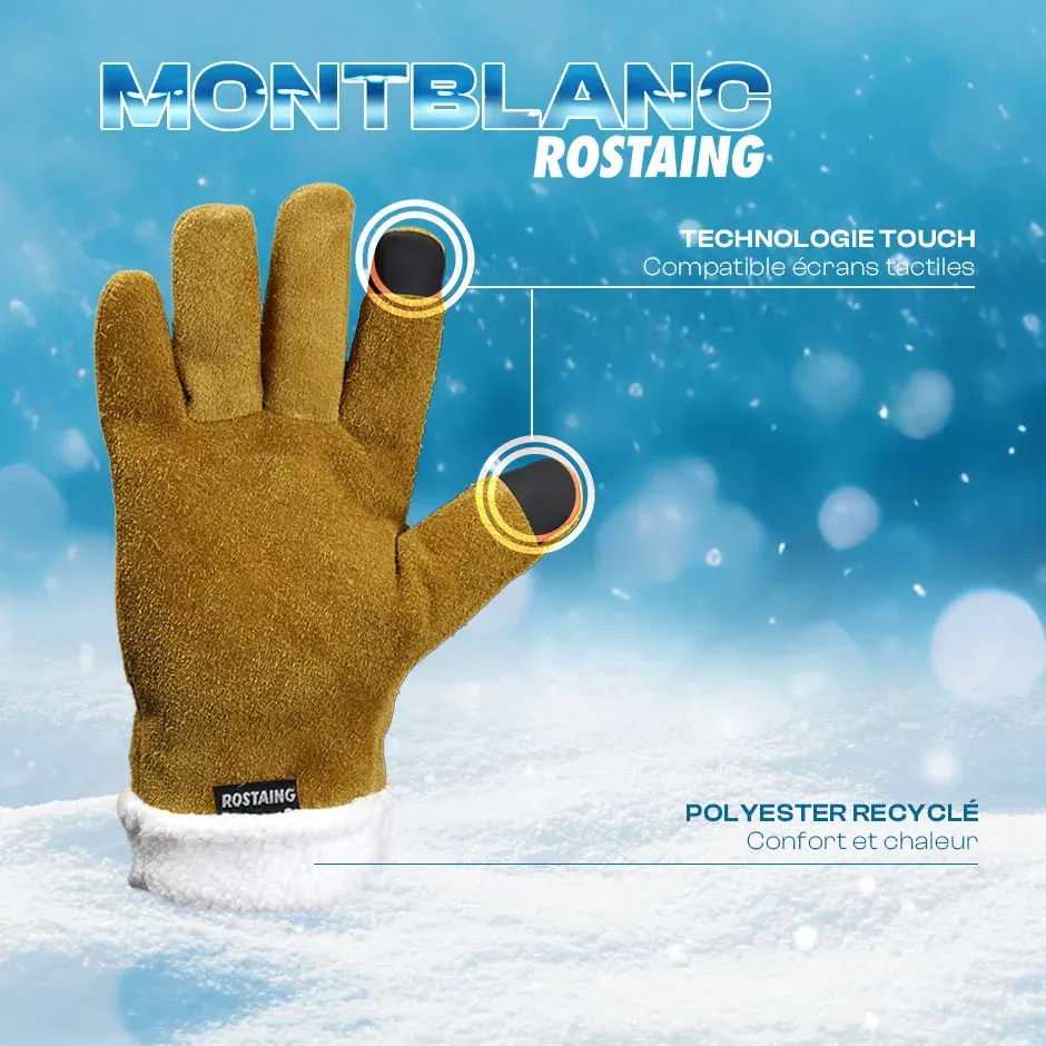 Rostaing Montblanc lederen winterhandschoen