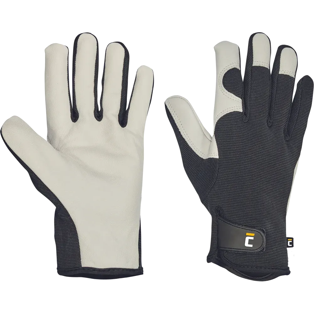 SafeWorker Jeker TL Safe montagehandschoen met geitenleren handpalm en elastische rug