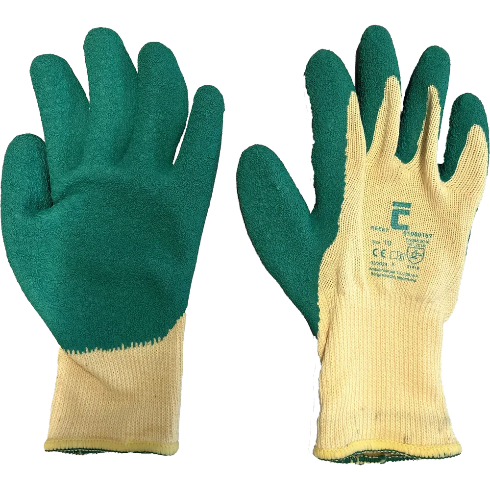 SafeWorker Reest SW 85 Pro latex gecoate handschoen met open rug