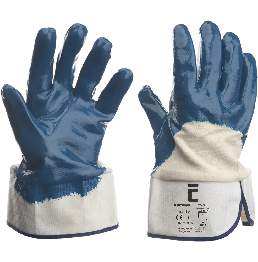 SafeWorker SW 2874 lichte katoenen handschoen met nitril handpalm