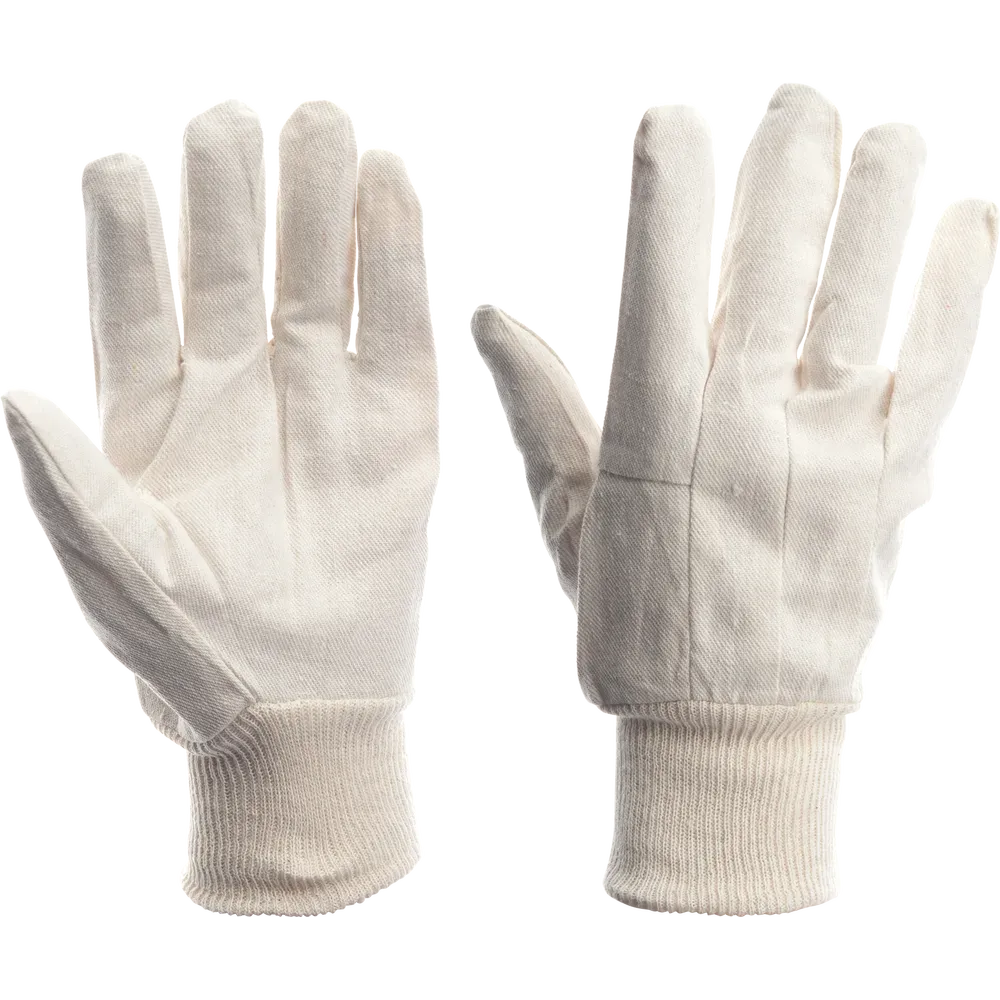 SafeWorker SW 725008 katoenen handschoen met geweven voering en gebreide manchet
