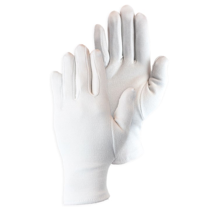 lof Ontvangst Tandheelkundig Interlock handschoen wit zware kwaliteit katoen | Veiligheidshandschoenen.nl